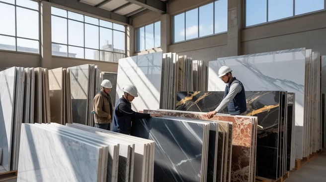 Marble factory and stone processing